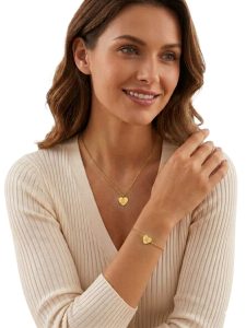 Conjunto Pulsera y Collar Amor Que Perdura Acero Inoxidable